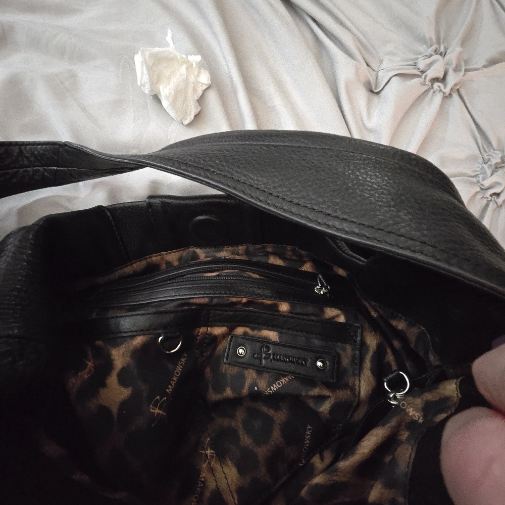 B. MASKOWKY Black Studded Leather Shoulder Bag - Picture 11 of 15